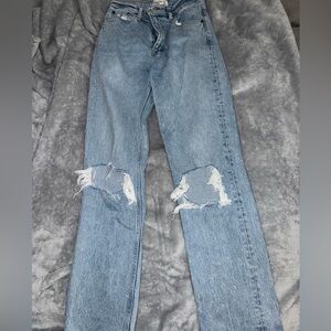 Abercrombie & Fitch Light Blue Straight Leg. Size 0R